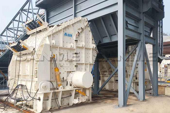 時產3600噸|山美大型反擊式破碎機服務于江西骨料項目