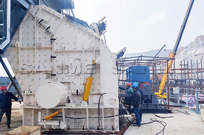 時產3600噸|山美大型反擊式破碎機服務于江西骨料項目