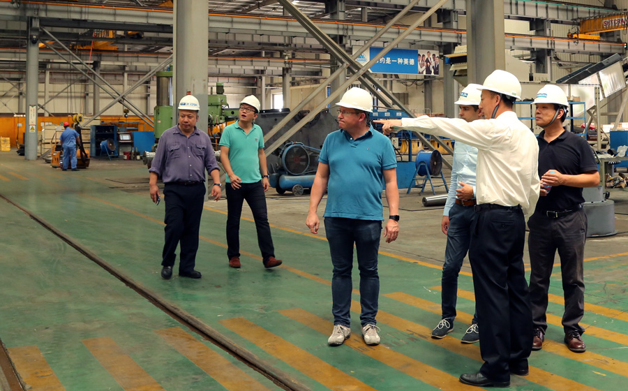 高能環(huán)境、青島合能、奧地利Thoni公司領(lǐng)導(dǎo)蒞臨山美股份考察指導(dǎo)